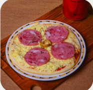 Mini pizza de calabreza