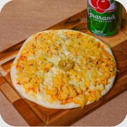 Mini pizza de frango